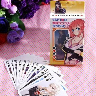 Japanese Anime Snafu Hamachi Oregairu Paper Game Playing Cards Poker Cards