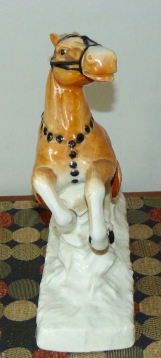 Vintage 1950 ' s WESTERN HORSE Statue PETRIFIED FOREST S.  D Souvenir QUITE DETAILED 3