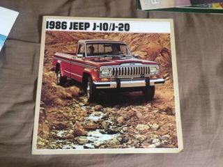 1986 Jeep Gladiator J10 J20 Pickups Full Line Color Brochure Prospekt