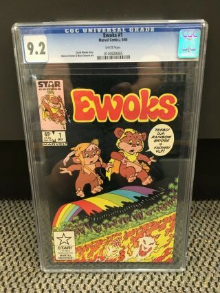 Ewoks 1 Cgc Graded 9.  2 Star Wars Black Cover 1985 Marvel Comics