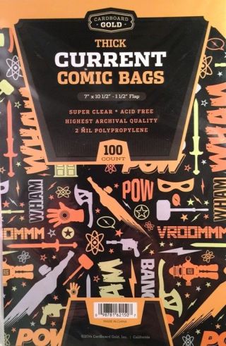 500 Cbg Current Thick Modern Comic Book Archival Poly Bags 7 " X 10 - 1/2 "