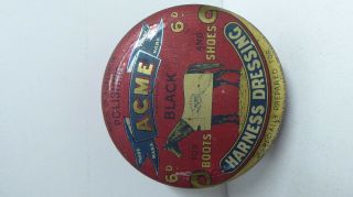 Vintage Acme Horse Harness Dressing Leather Cutheridge Melbourne Australia Tin