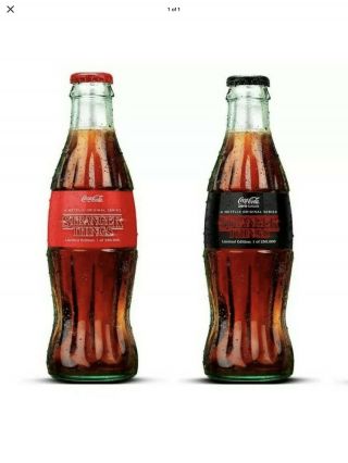 2019 Stranger Things Limited Edition Coke & Coke Zero Bottle Set - No Coke