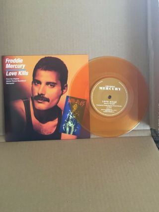 Queen Freddie Mercury Love Kills 7 " Eu Transparent Gold Vinyl