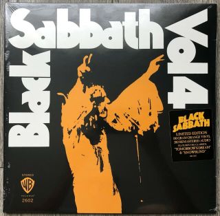 Black Sabbath Vol 4 Lp 2016 Limited Edition Orange Vinyl Gatefold