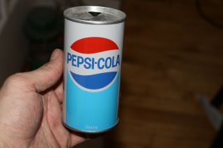 Vintage Pepsi - Cola Steel Pop Can/blue 10 Oz Can/punch Top