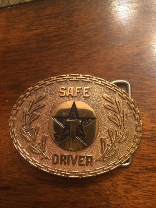 Vintage Texaco Safe Driver Belt Buckle