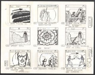 Zorro 1981 Production Storyboard Hand Drawing Animation Art Filmation Ep 9 P21
