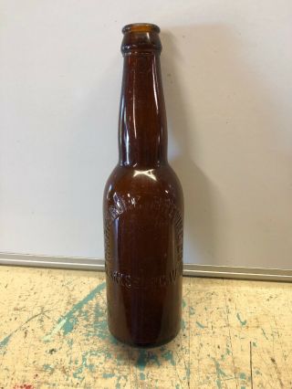 Vintage Amber Beer Bottle Clarksburg Brewing Co W.  Va.  West Virginia Wv