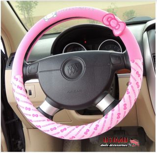 Car Styling Hello Kitty Car Steering Wheel Cover Cartoon Interior Accessories 2