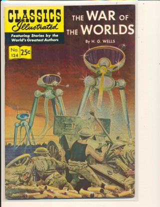 Classics Illustrated 124 Hrn (169) - War Of The Worlds Vf Cond.