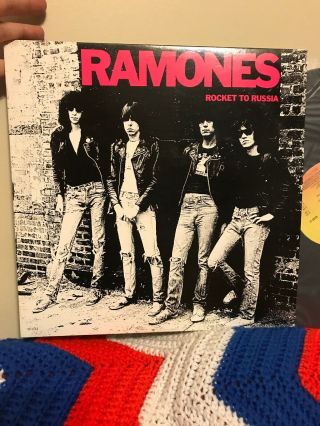 Nm Ramones Rocket To Russia Nm Vinyl Lp Record Orig Usa 1977 Press Sire Sr 6042