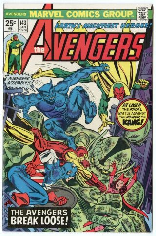 Avengers 143 Nm - 9.  2 White Pages Vs.  Kang Kid Colt Marvel 1976