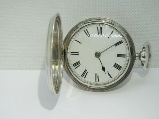 1908 Fusee Lever Pocket Watch Full Hunter Solid Silver,