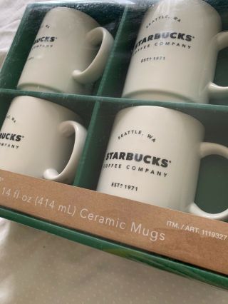 Starbucks Coffee Company 14 Oz Ceramic Mugs Gift Set - 4 Pack