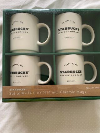 Starbucks Coffee Company 14 OZ Ceramic Mugs Gift Set - 4 Pack 2