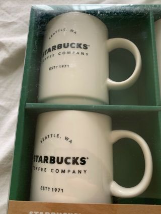 Starbucks Coffee Company 14 OZ Ceramic Mugs Gift Set - 4 Pack 3