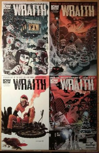 Wraith (nos4a2) 1 (hastings Variant),  2,  3,  & 4 (1st Prints) Idw Comics Set