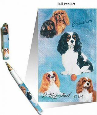 Cavalier King Charles Spaniel Roller Ball Pen In Gift Box By Ruth Maystead