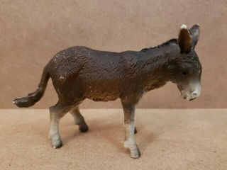 Vintage Donkey,  1989 Schleich,  Germany,  Solid Plastic Toy Figurine