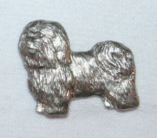 Havanese Dog Fine Pewter Pin Jewelry Art Usa Made