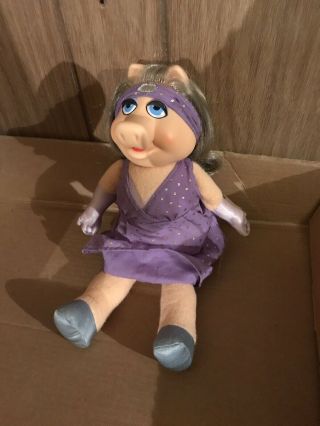 Vintage 1976 - 1980 Fisher Price Jim Henson Miss Piggy Muppet Doll 14 In