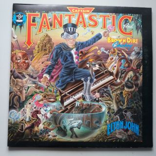 Elton John - Captain Fantastic Dirt Cowboy Vinyl Lp,  Booklets Uk 1975 Press Ex