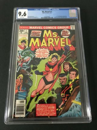 Ms.  Marvel 1 - 1st App Carol Danvers - Marvel Comic Book 1977 Cgc 9.  6