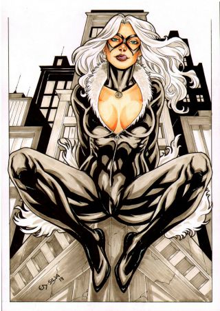 Black Cat Sexy Color Pinup Art - Page By Ed Silva