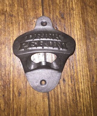 Cast Iron Bottle Opener/wall Mounted/heavy/vintage/rustic/antiqued/drink Peroni