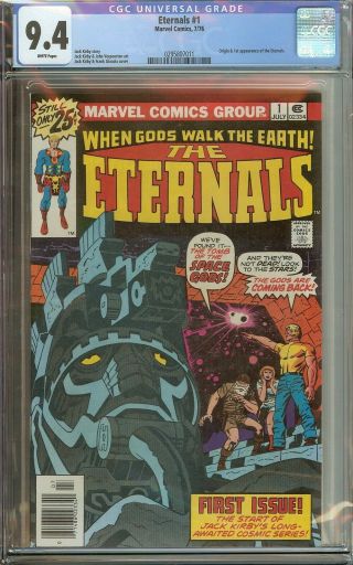 Eternals 1 Cgc 9.  4 Marvel Comic Key 1st App Hot Movie White Pages