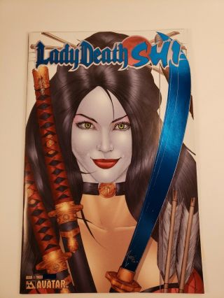 Lady Death Shi 1 Royal Blue Foil Variant Cover Bagged 2003 Avatar Nm