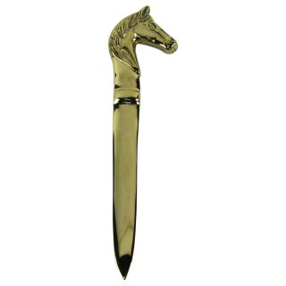Heavy Solid Brass Horse Head Letter Opener/envelope Knife/desk Tool Accessory