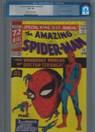 Spider - Man Annual 2 Cgc 8.  5 Vf,  1st Wand Of Watoomb