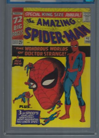 SPIDER - MAN ANNUAL 2 CGC 8.  5 VF,  1ST WAND OF WATOOMB 2