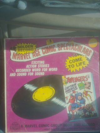 Avengers Captian America Comic Book And Record