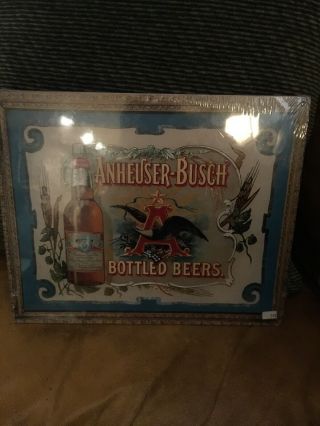 Anheuser - Busch Bottled Beers Vintage Sign 11x 13 1/2