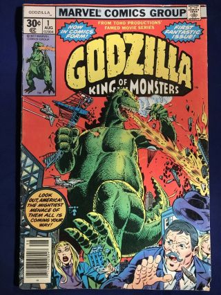 Godzilla King Of The Monsters 1 Comic Book 1st Appearance 1977 Toho Newsstand