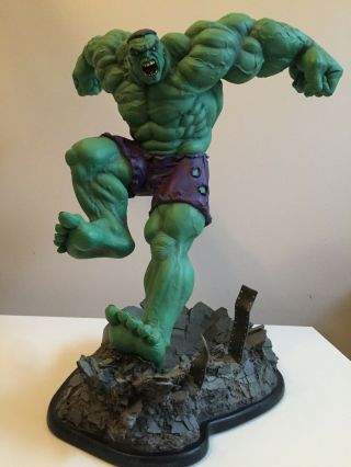 Green Hulk Comiquette Statue Marvel Sideshow Collectibles Regular