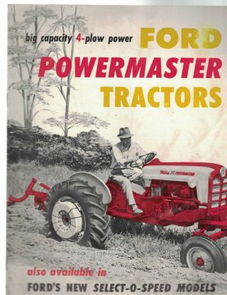 Ford Powermaster Tractors 1959 Brochure Select - O - Speed
