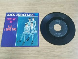 The Beatles 45 Record Love Me Do,  Tollie 1964,  Picture Sleeve,  Black Label