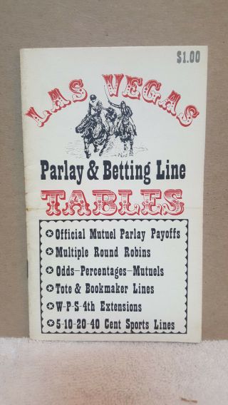 " Rare " Parlay & Betting Line Tables Pamphlet – 1975 By Huey Mahl (author)