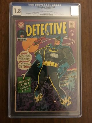 Detective Comics 368 (oct 1967,  Dc) Cgc 1.  8 Batman Elongated Man Kane Art