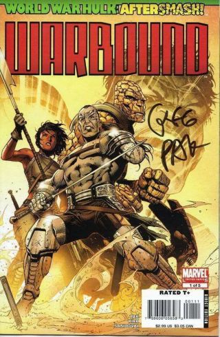 World War Hulk Aftersmash Warbound 1 Signed 1st Print Greg Pak Marvel Comic