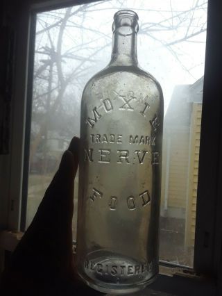 Antique Clear Moxie Nerve Food Bottle