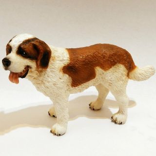 St.  Bernard Dog Male By Schleich Toy Figure Retired 2008 Saint Barnard