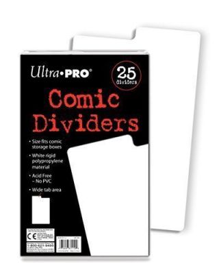 25 Ultra Pro Comic Dividers White Archival Safe