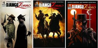 Django / Zorro 1 Variant Set (a,  B,  C Covers) 2014 Dynamite / Vertigo Comics