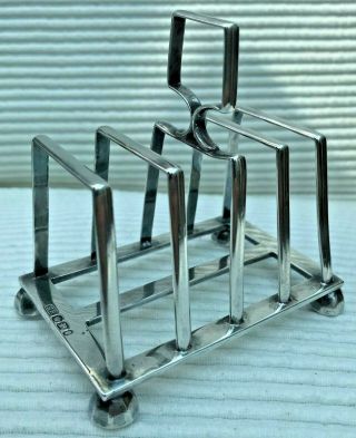 Solid Silver Antique Toast Rack - Sheffield 1895 Harrison Bros.  & Howson