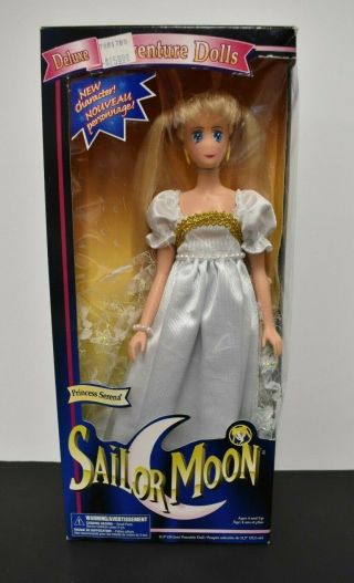 Sailor Moon Deluxe Adventure Doll Princess Serena 11.  5 " Doll Ban Dai 1997
